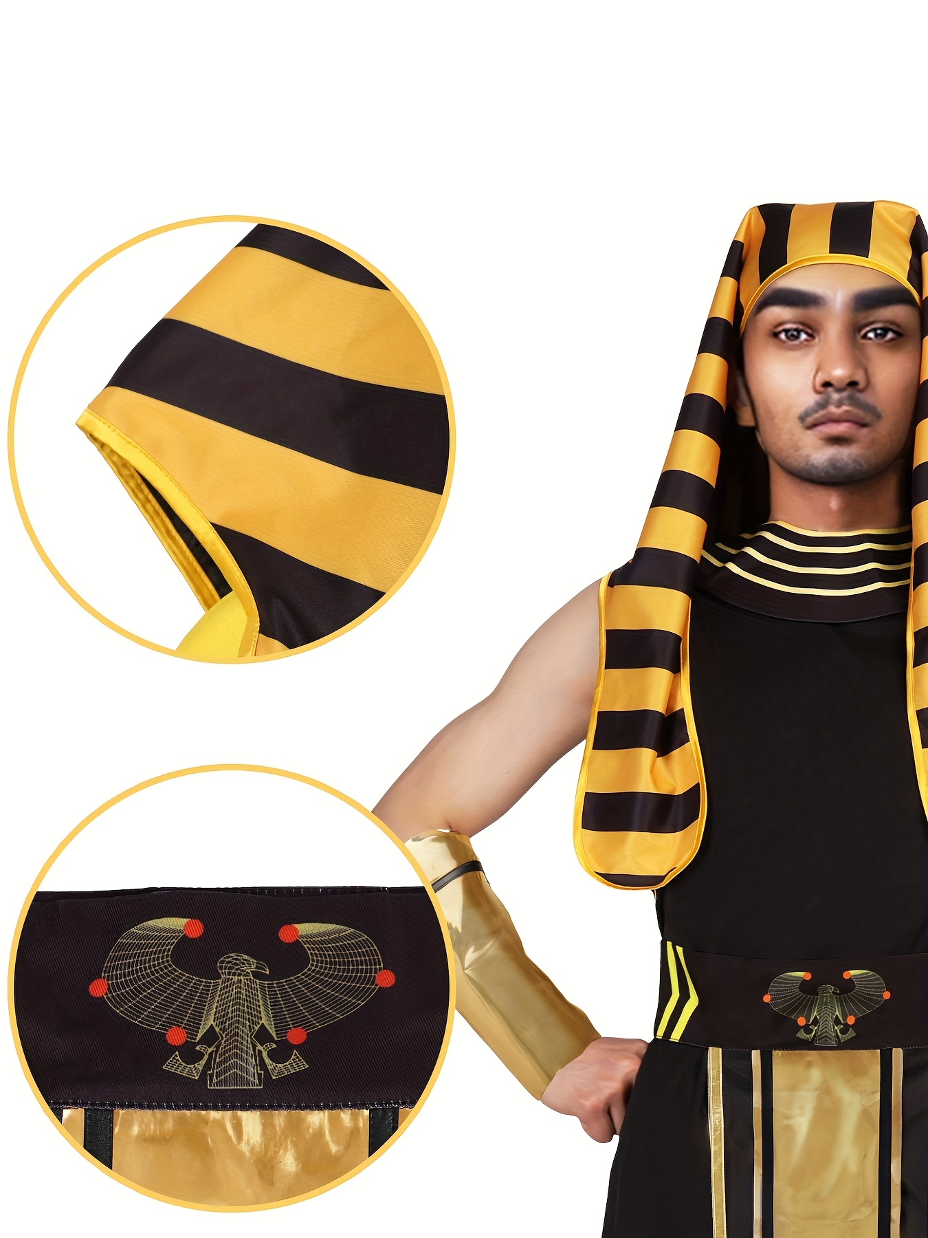Ancient Egyptian Pharaoh Cosplay Costume Full Set